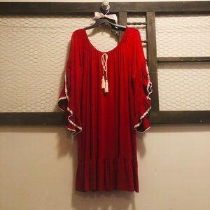 Red Jersey Knit Dress